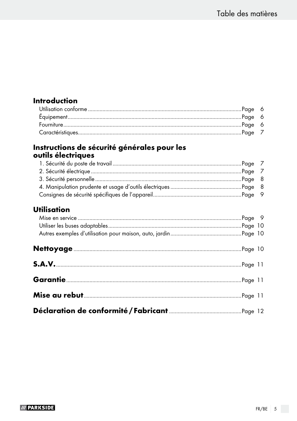 Parkside PHLG 2000 B1 User Manual | Page 5 / 37