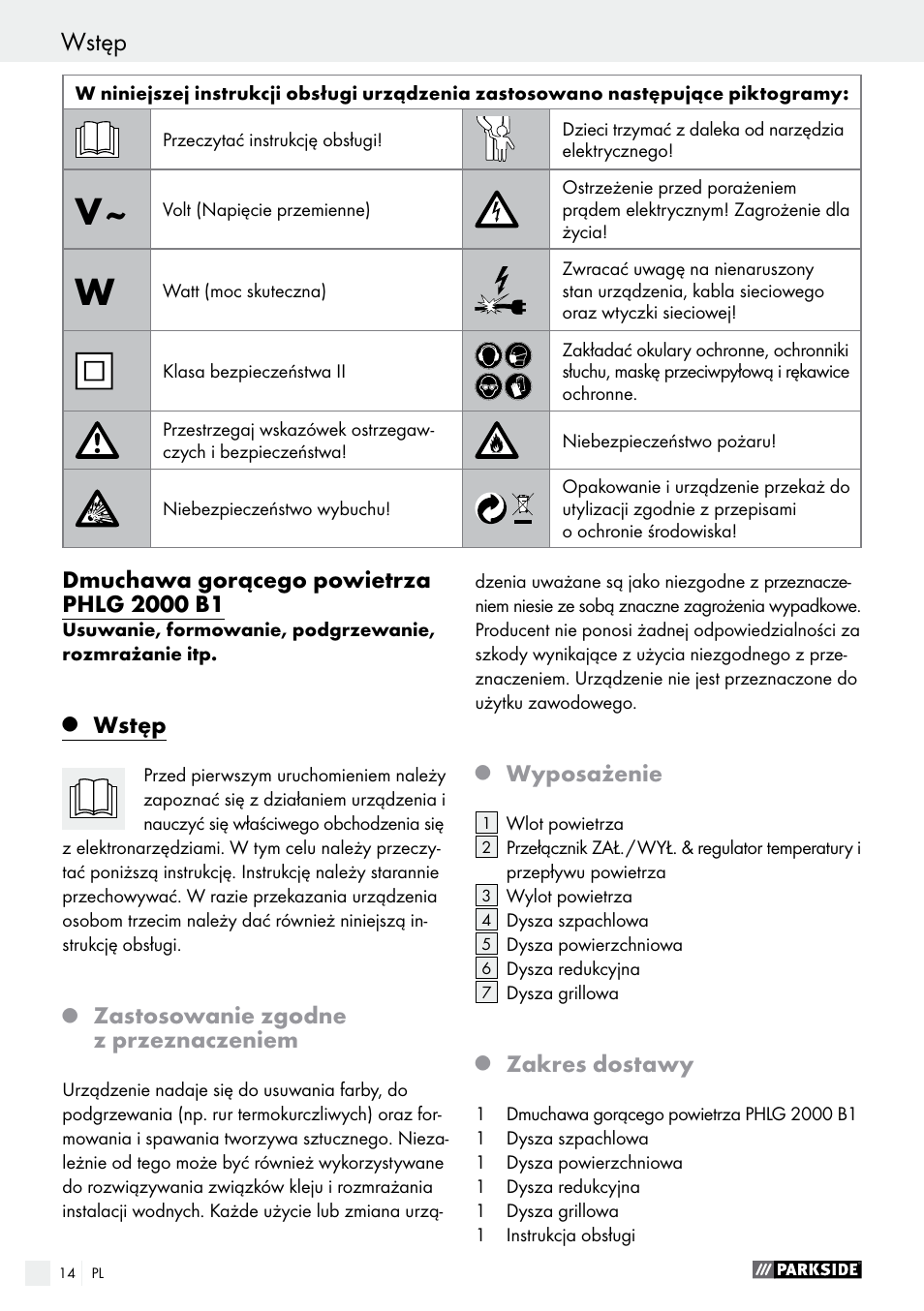 Parkside PHLG 2000 B1 User Manual | Page 14 / 53