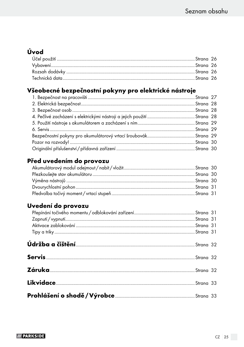 Parkside PABS 10.8 B2 User Manual | Page 25 / 55