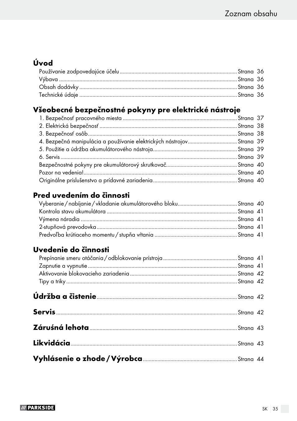 Parkside PABS 10.8 B2 User Manual | Page 35 / 55