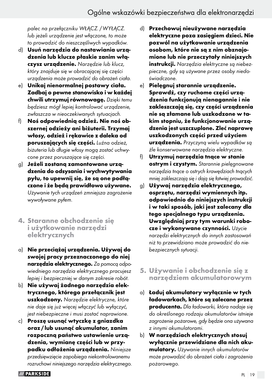 Parkside PABS 10.8 A2 User Manual | Page 19 / 75