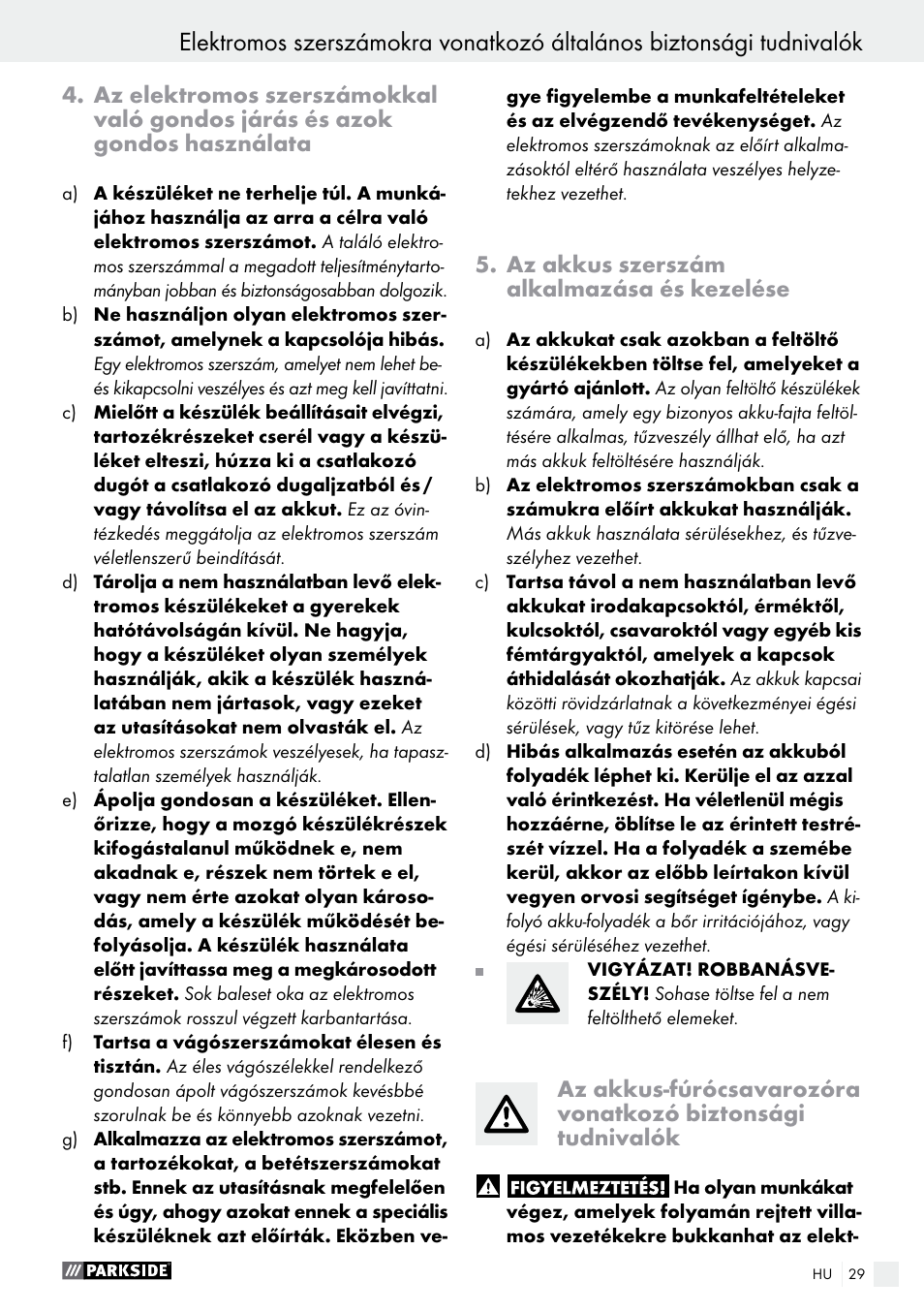Parkside PABS 10.8 A2 User Manual | Page 29 / 75
