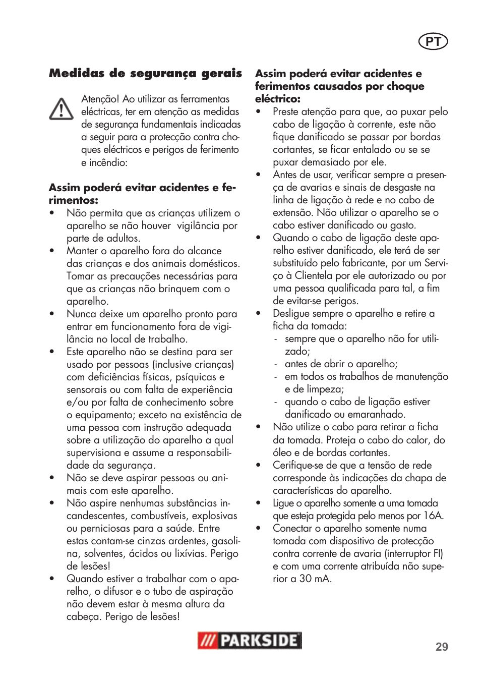 Parkside PNTS 1500 B2 User Manual | Page 29 / 52