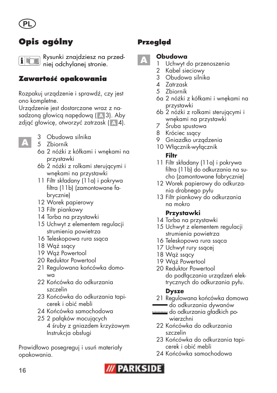 Opis ogólny | Parkside PNTS 1500 B2 User Manual | Page 16 / 52