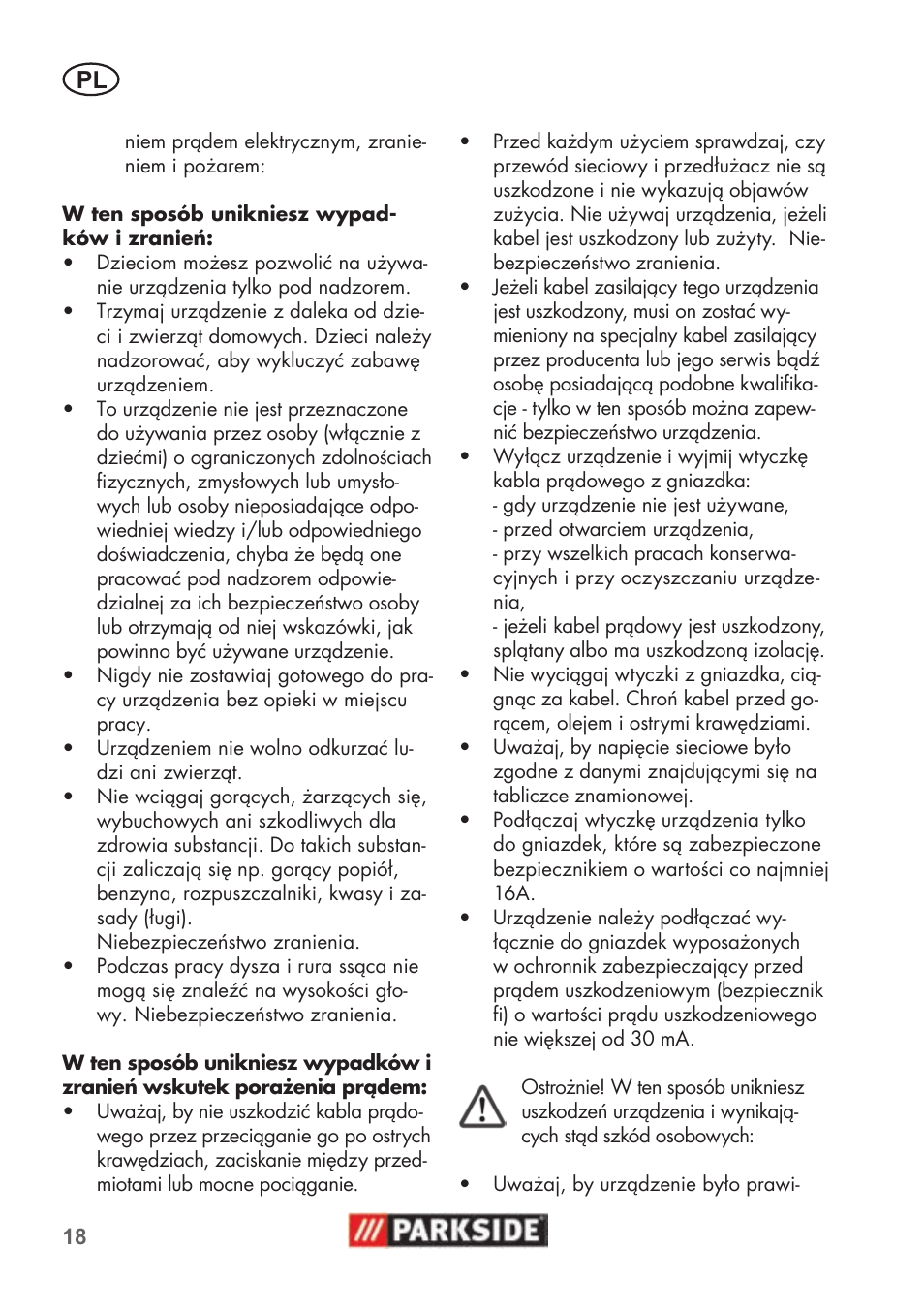 Parkside PNTS 1500 B2 User Manual | Page 18 / 52