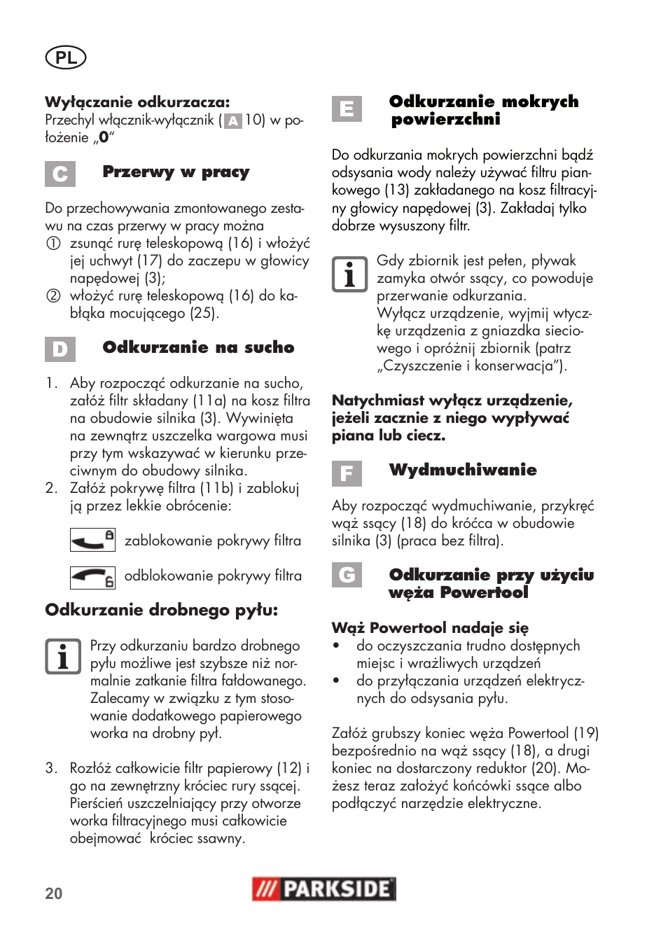 Parkside PNTS 1500 B2 User Manual | Page 20 / 52