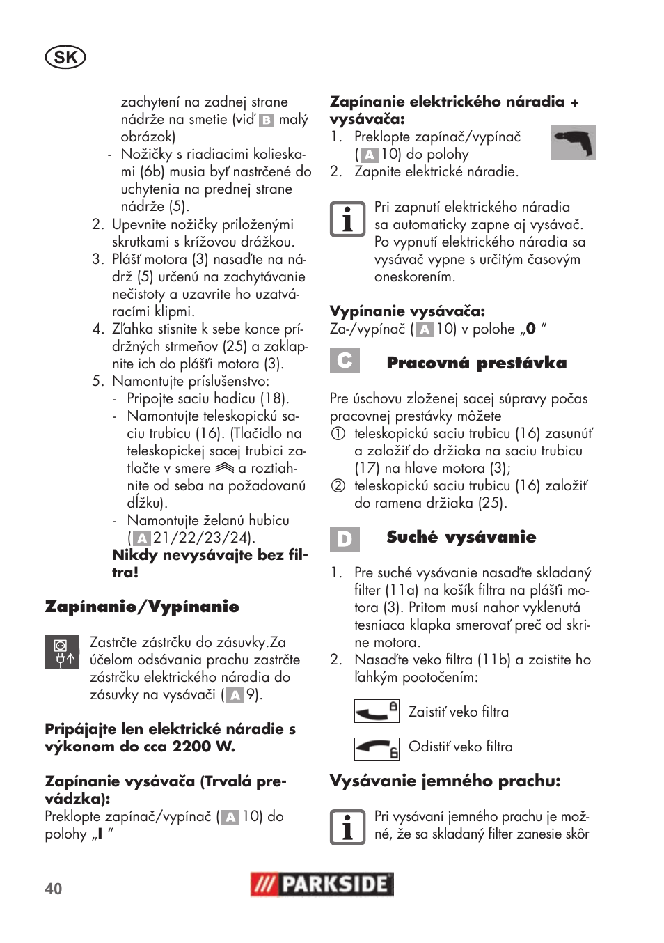 Parkside PNTS 1500 B2 User Manual | Page 40 / 52