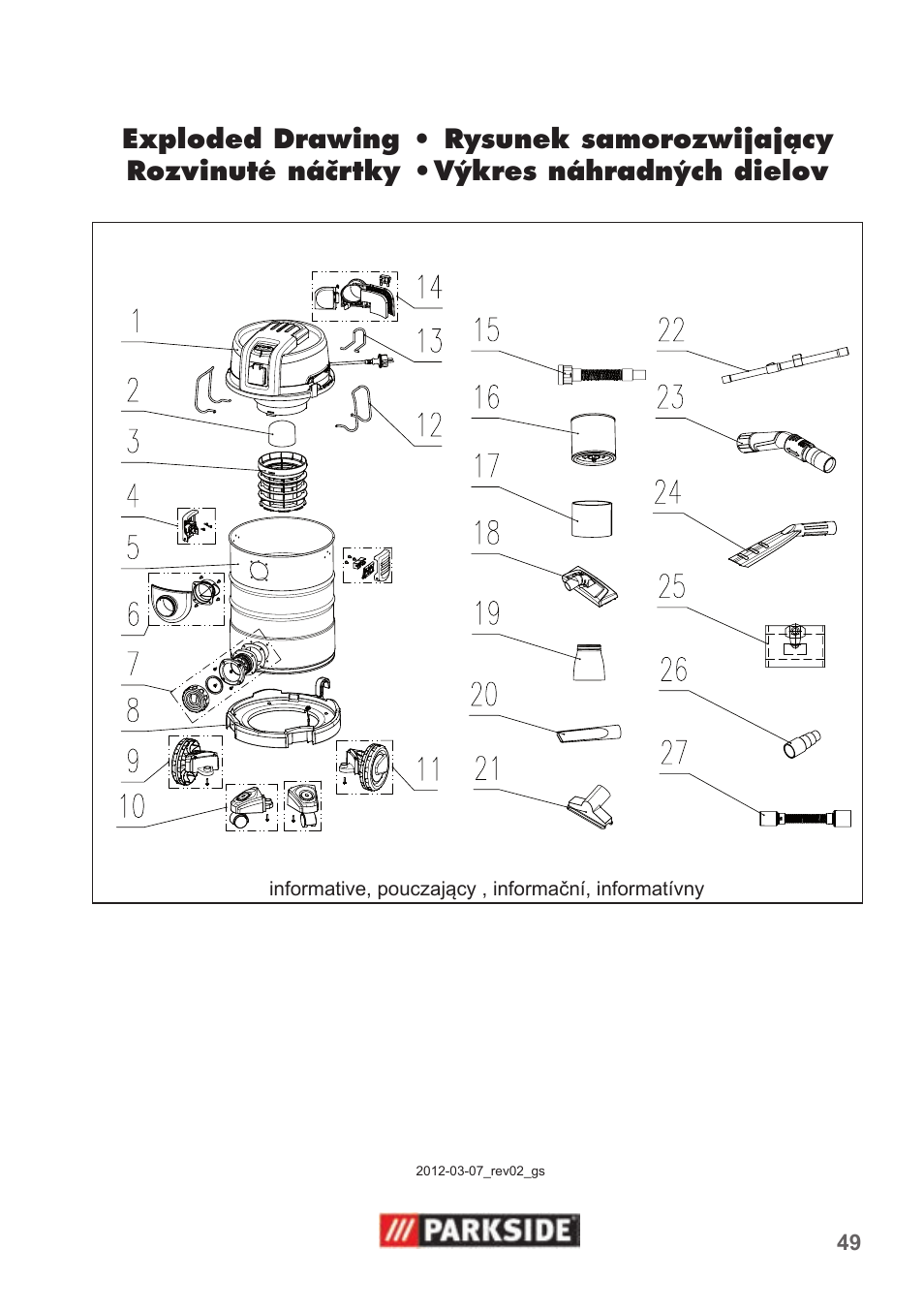 Parkside PNTS 1500 B2 User Manual | Page 49 / 52