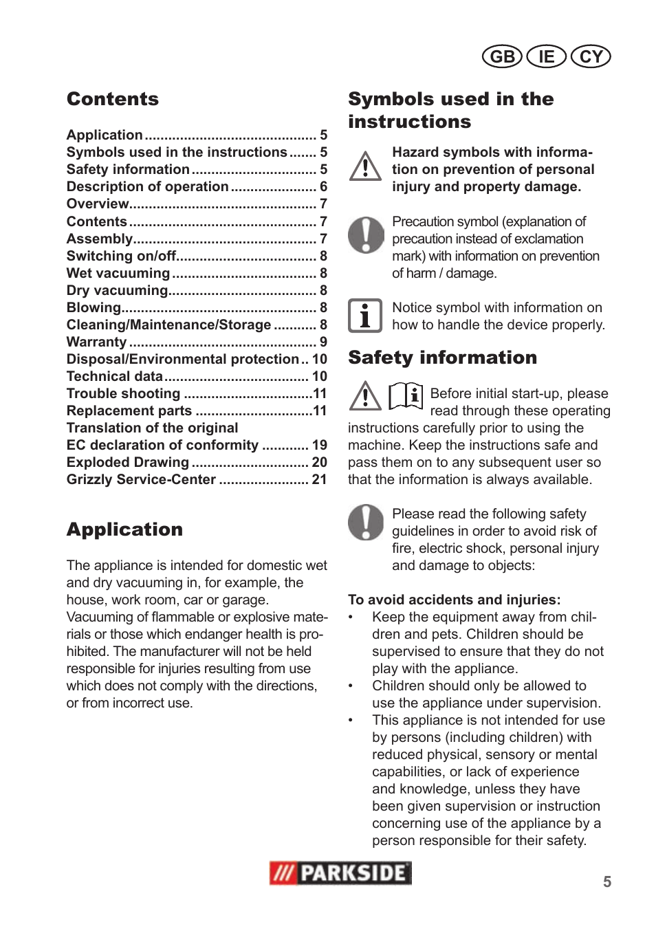 Parkside PNTS 1300 B2 User Manual | Page 5 / 22