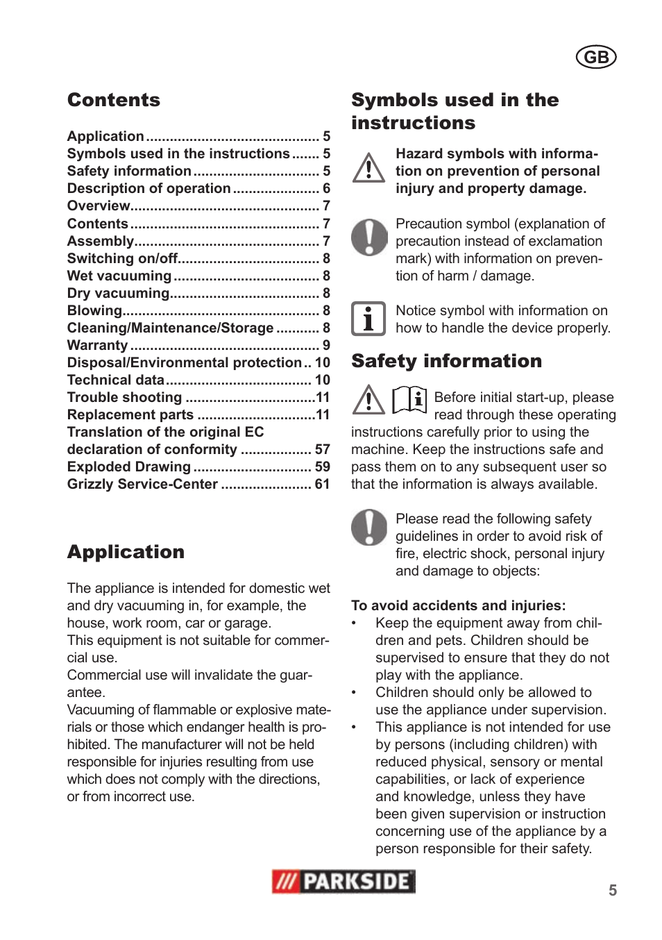 Parkside PNTS 1300 B2 User Manual | Page 5 / 62