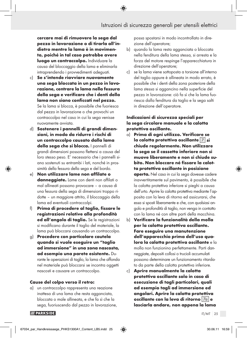 Parkside PHKS 1300 A1 User Manual | Page 27 / 75