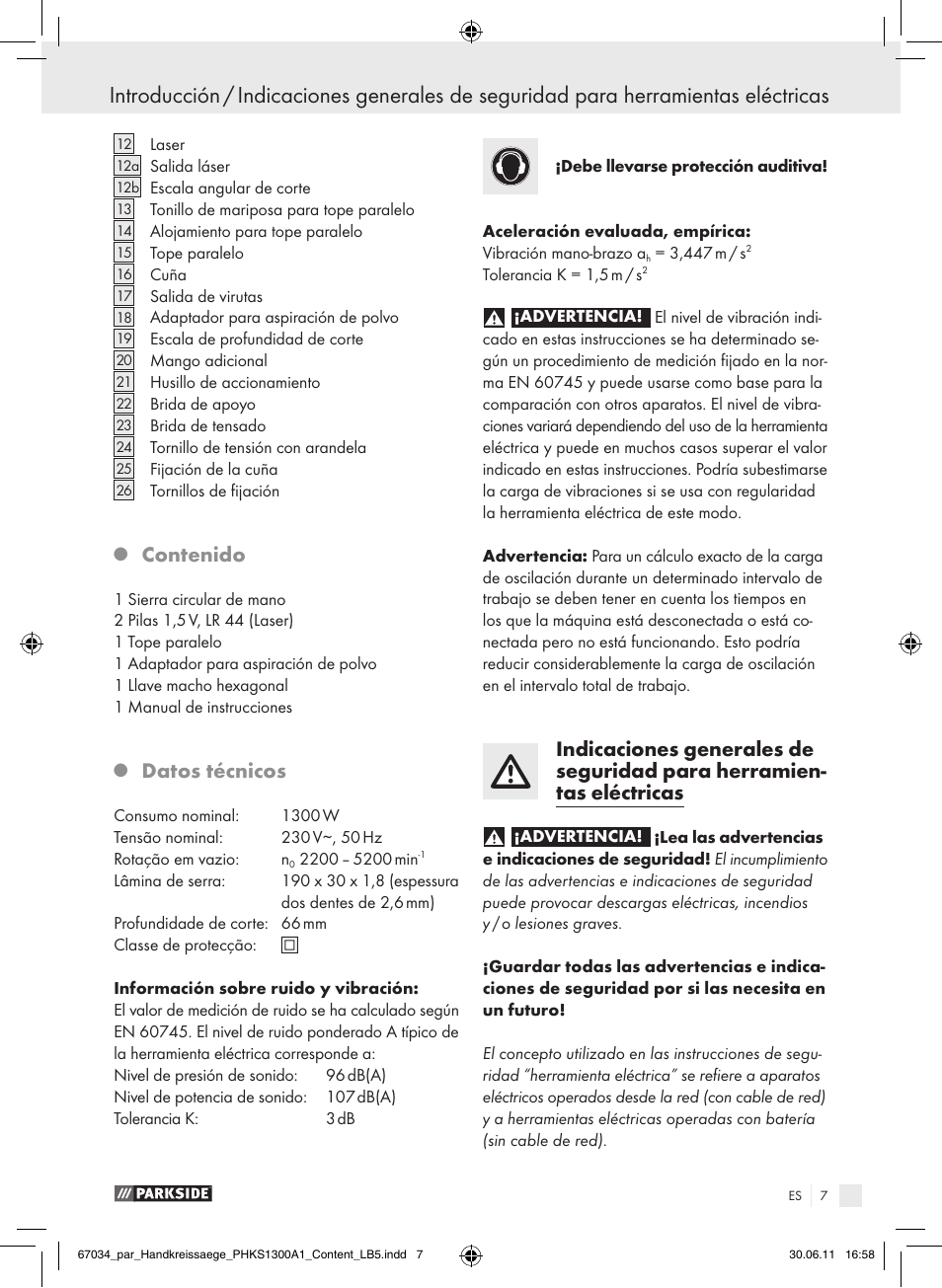 Parkside PHKS 1300 A1 User Manual | Page 9 / 75