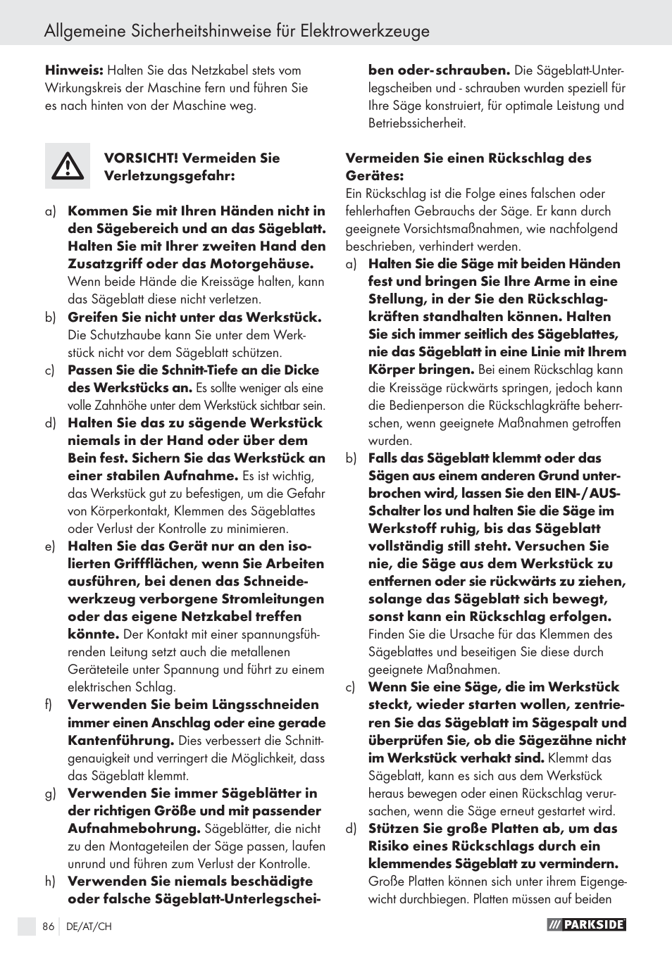Parkside PHKS 1300 A1 User Manual | Page 88 / 97