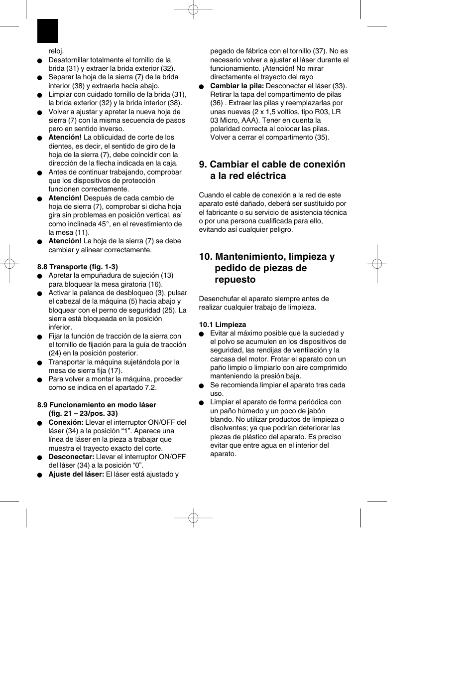 Cambiar el cable de conexión a la red eléctrica | Parkside PKS 1700 B2 User Manual | Page 20 / 88