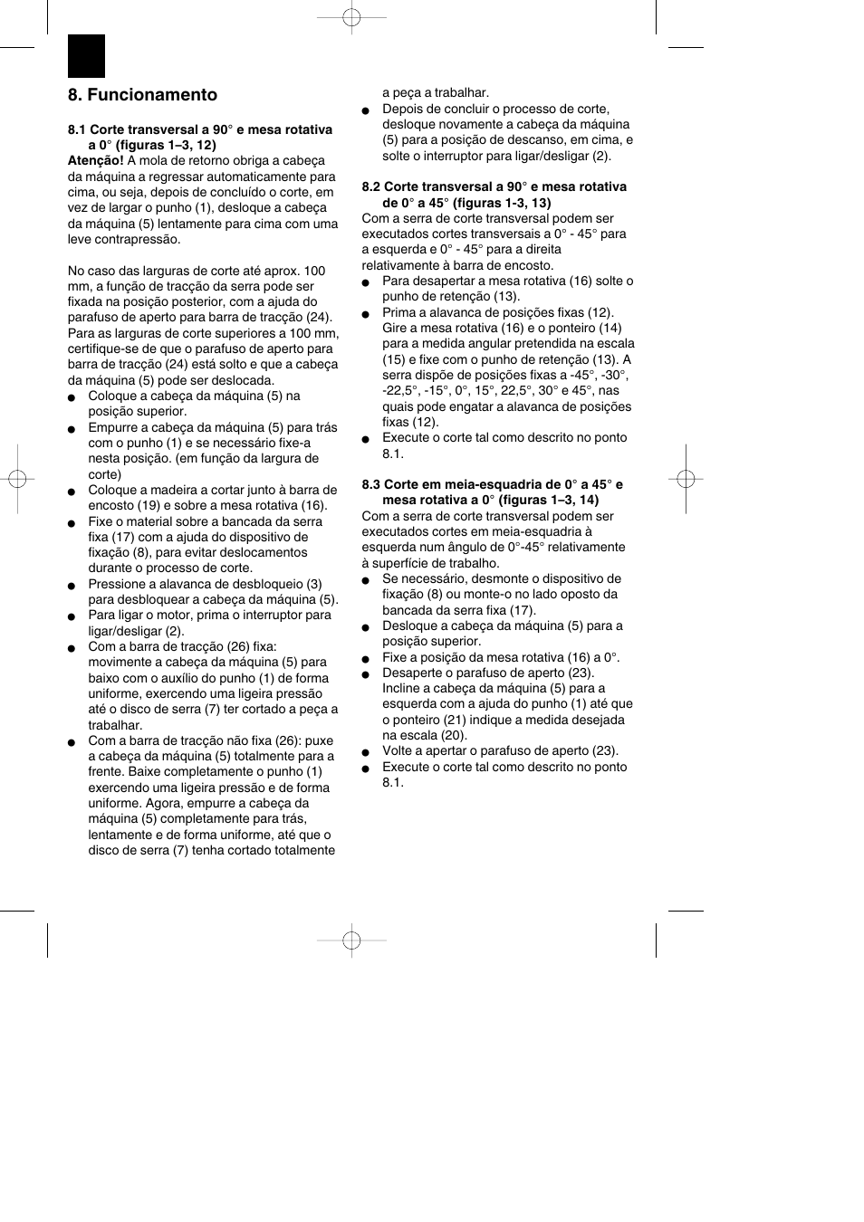 Funcionamento | Parkside PKS 1700 B2 User Manual | Page 50 / 88