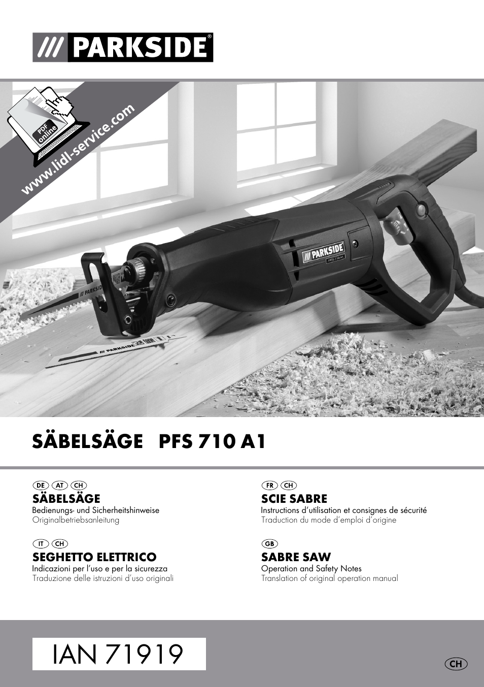 Parkside PFS 710 A1 User Manual | 44 pages