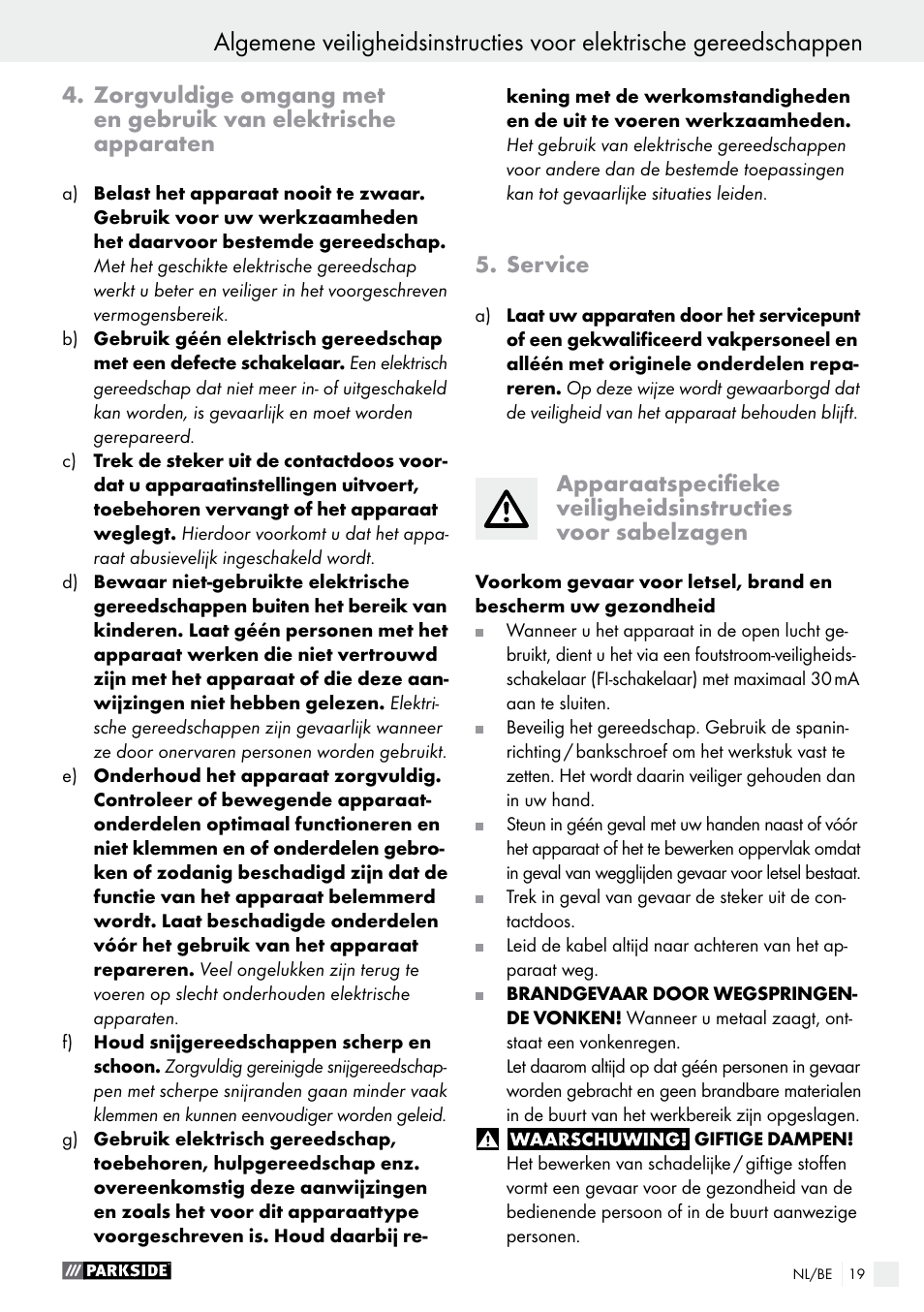 Parkside PFS 710 A1 User Manual | Page 19 / 44