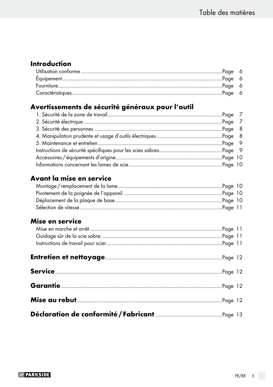 Parkside PFS 710 A1 User Manual | Page 5 / 44