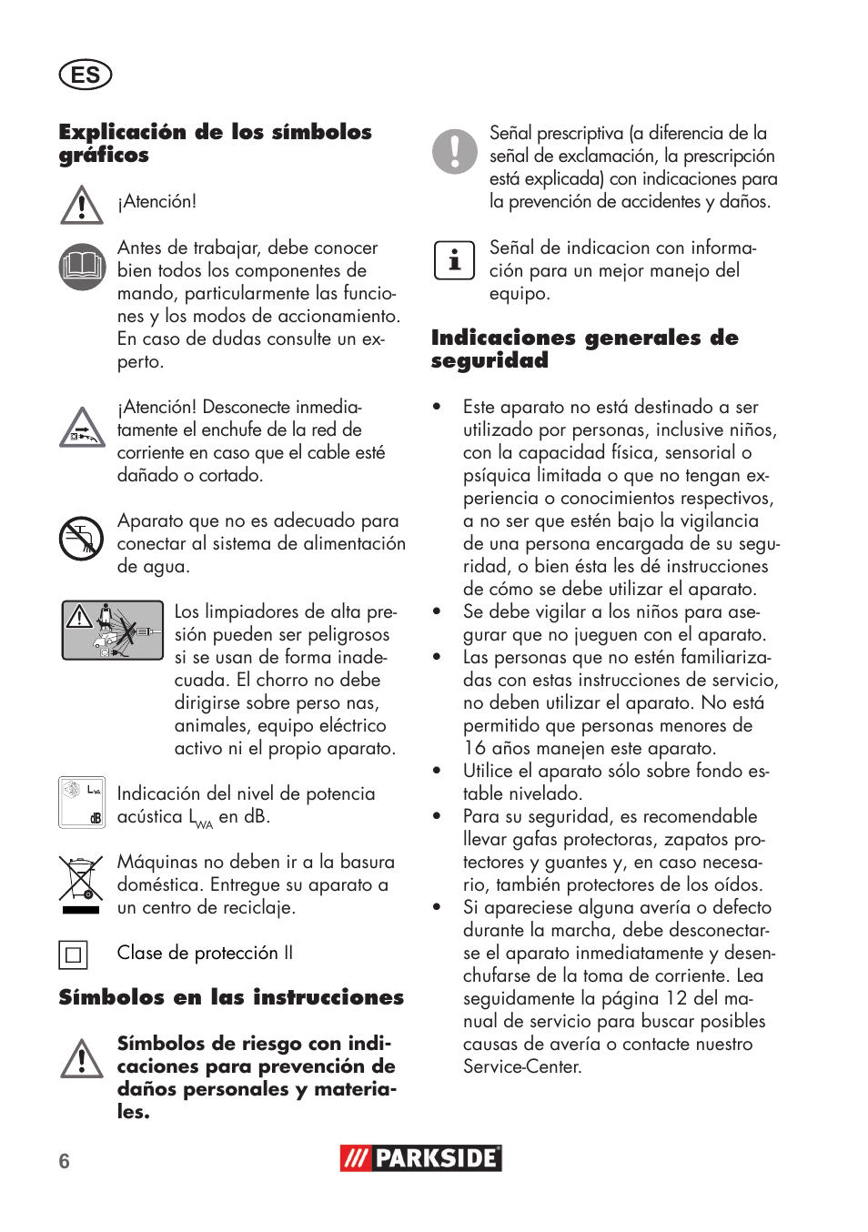 Parkside PHD 100 B2 User Manual | Page 6 / 68