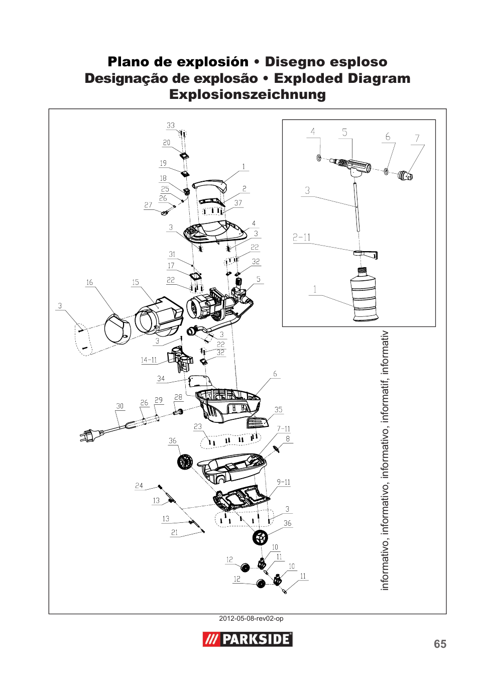 Parkside PHD 100 B2 User Manual | Page 65 / 68