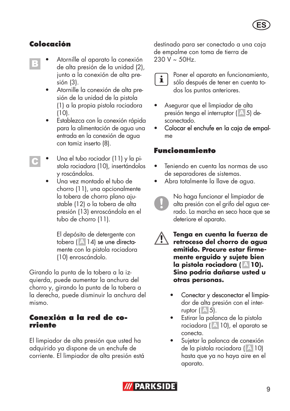 Parkside PHD 100 B2 User Manual | Page 9 / 68