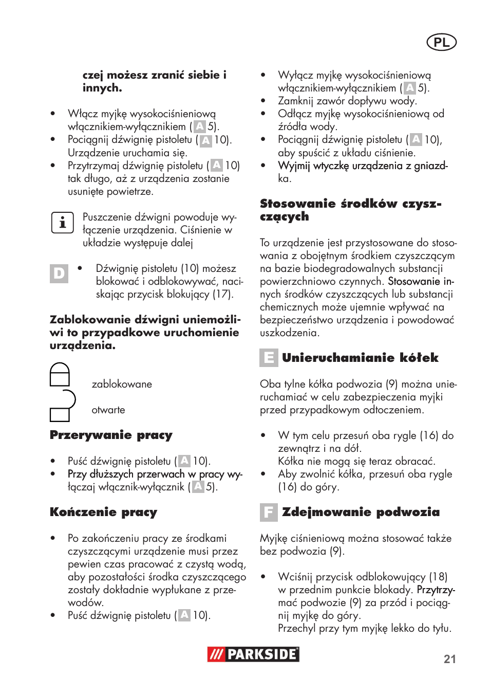 Parkside PHD 100 B2 User Manual | Page 21 / 88