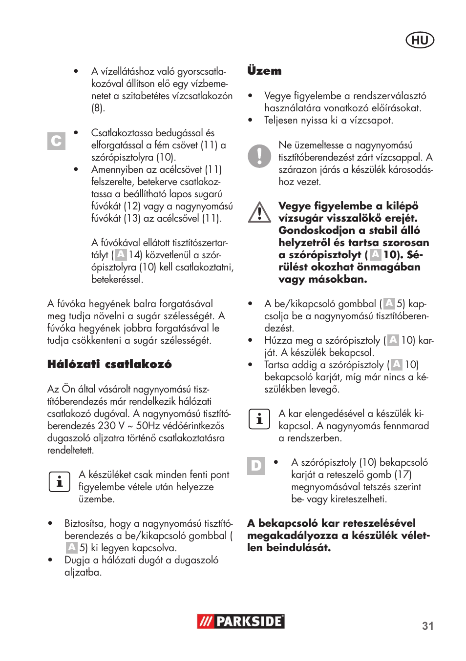 Parkside PHD 100 B2 User Manual | Page 31 / 88