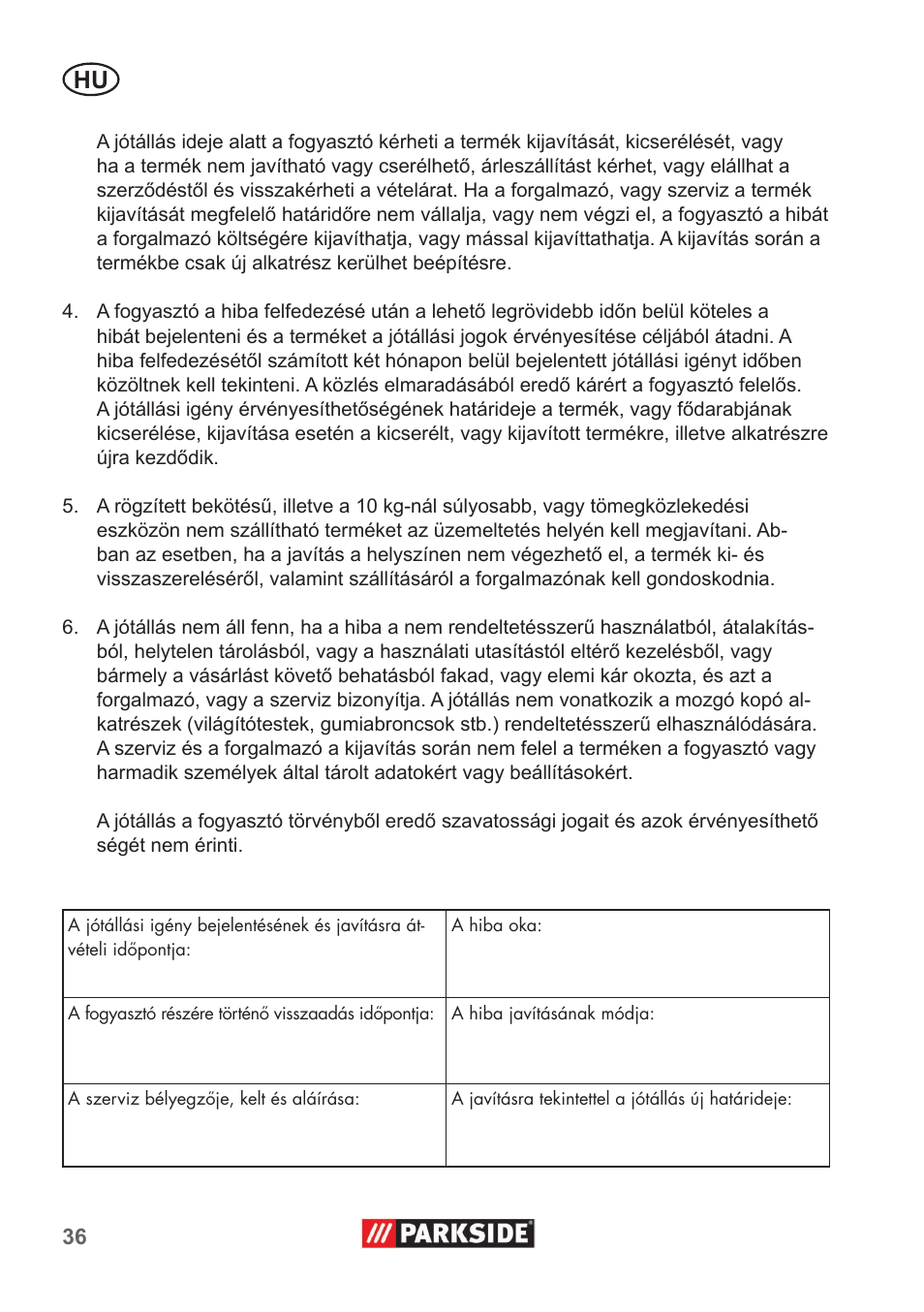 Parkside PHD 100 B2 User Manual | Page 36 / 88