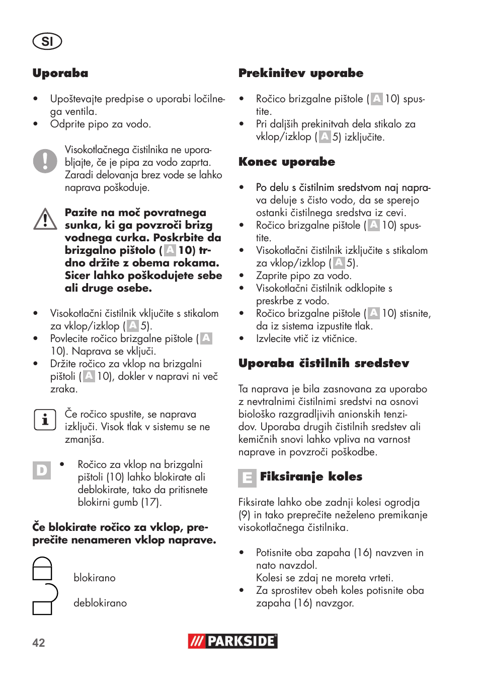 Parkside PHD 100 B2 User Manual | Page 42 / 88