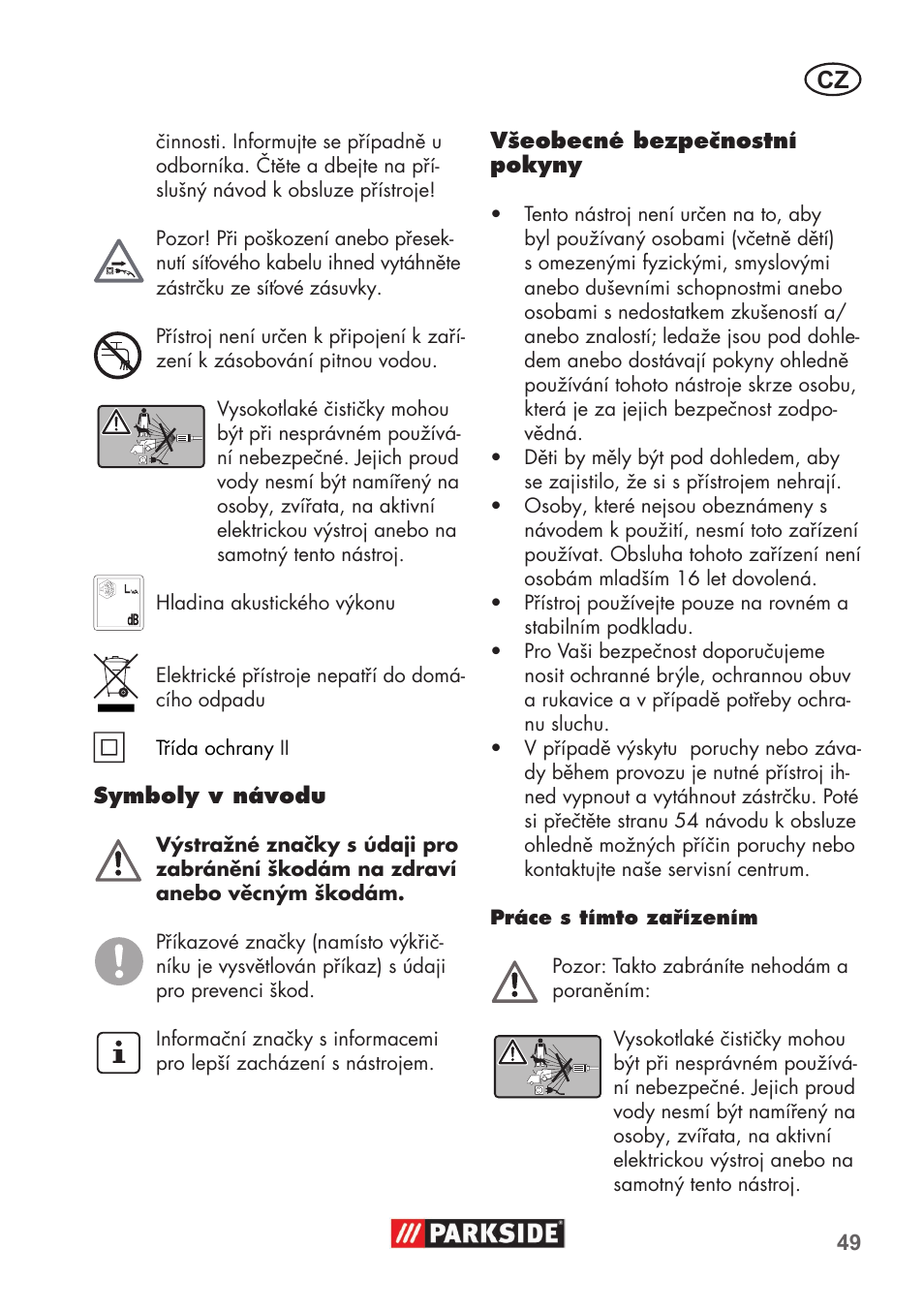 Parkside PHD 100 B2 User Manual | Page 49 / 88