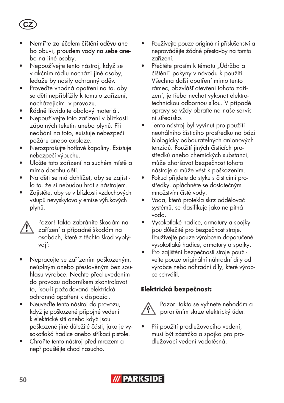 Parkside PHD 100 B2 User Manual | Page 50 / 88