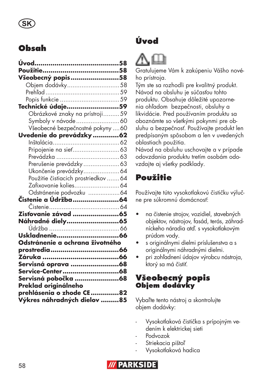 Parkside PHD 100 B2 User Manual | Page 58 / 88