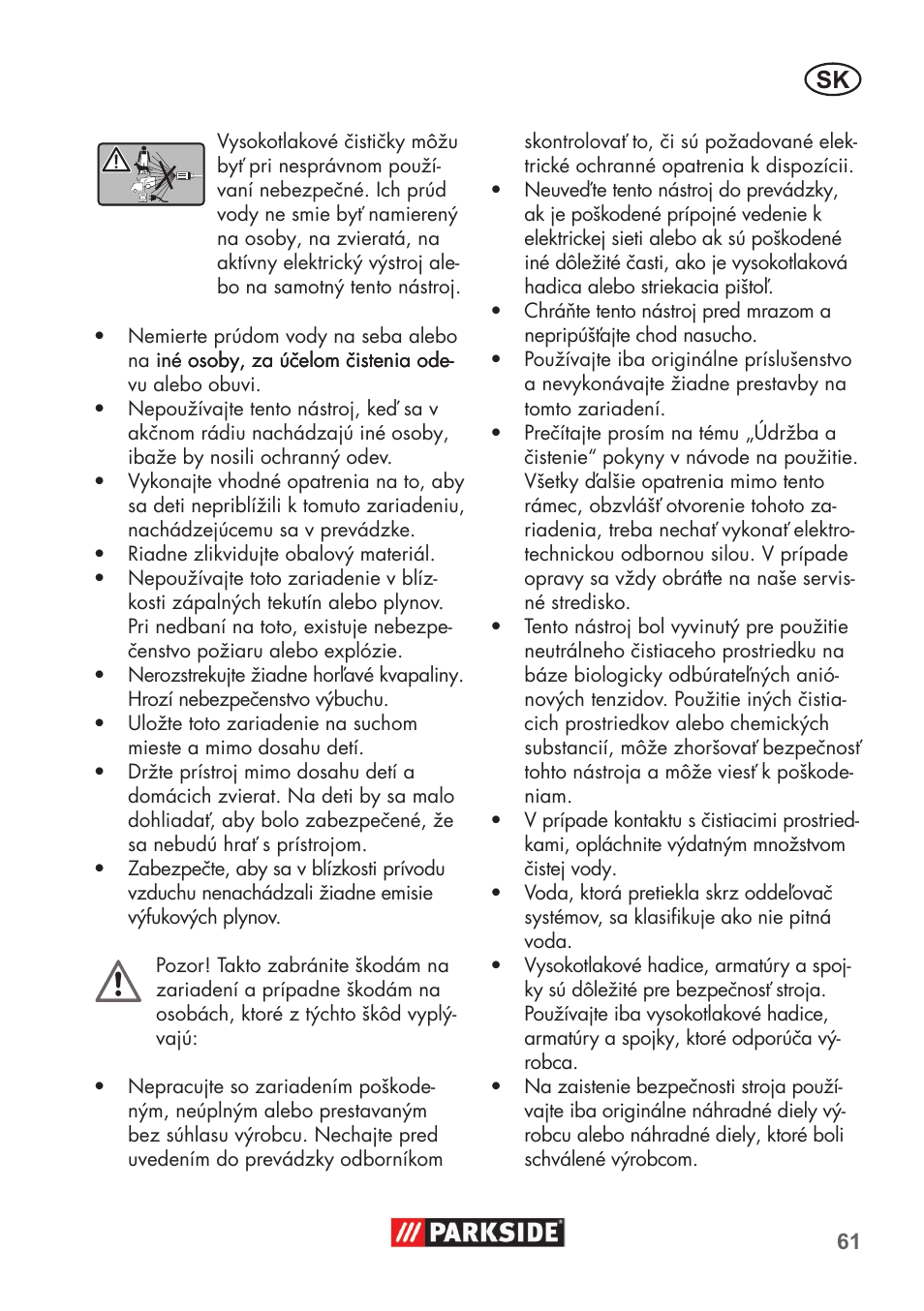Parkside PHD 100 B2 User Manual | Page 61 / 88