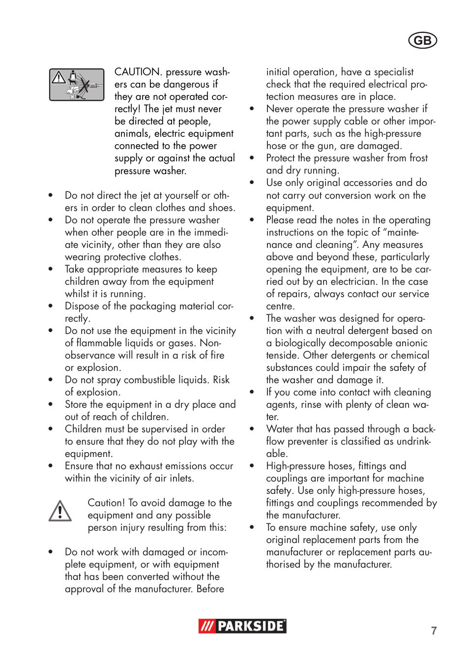 Parkside PHD 100 B2 User Manual | Page 7 / 88