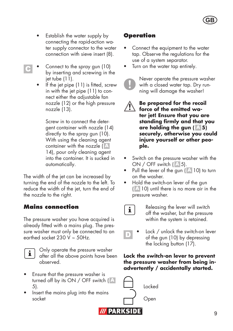Parkside PHD 100 B2 User Manual | Page 9 / 88