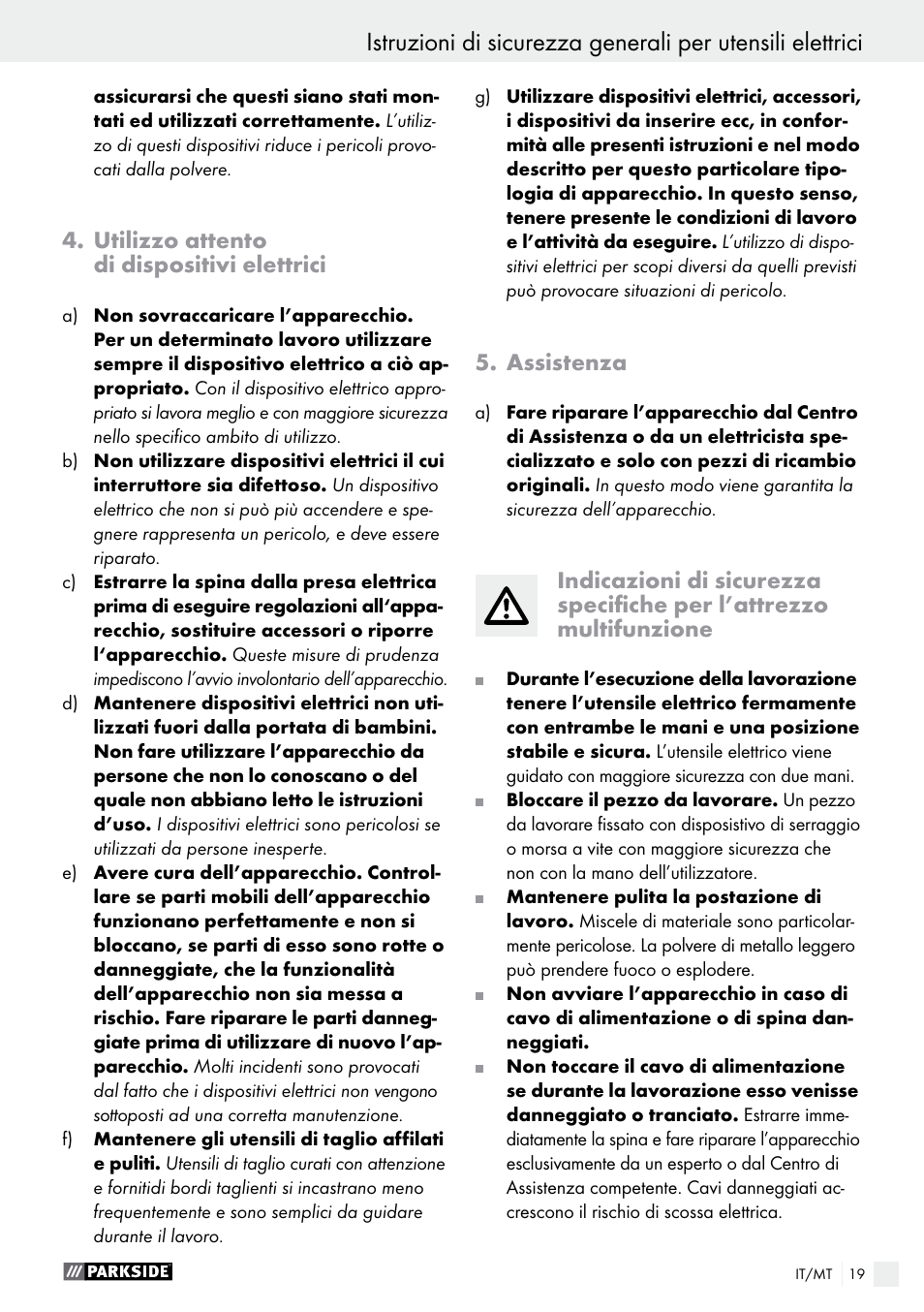 Parkside PMFW 280 A2 User Manual | Page 19 / 55