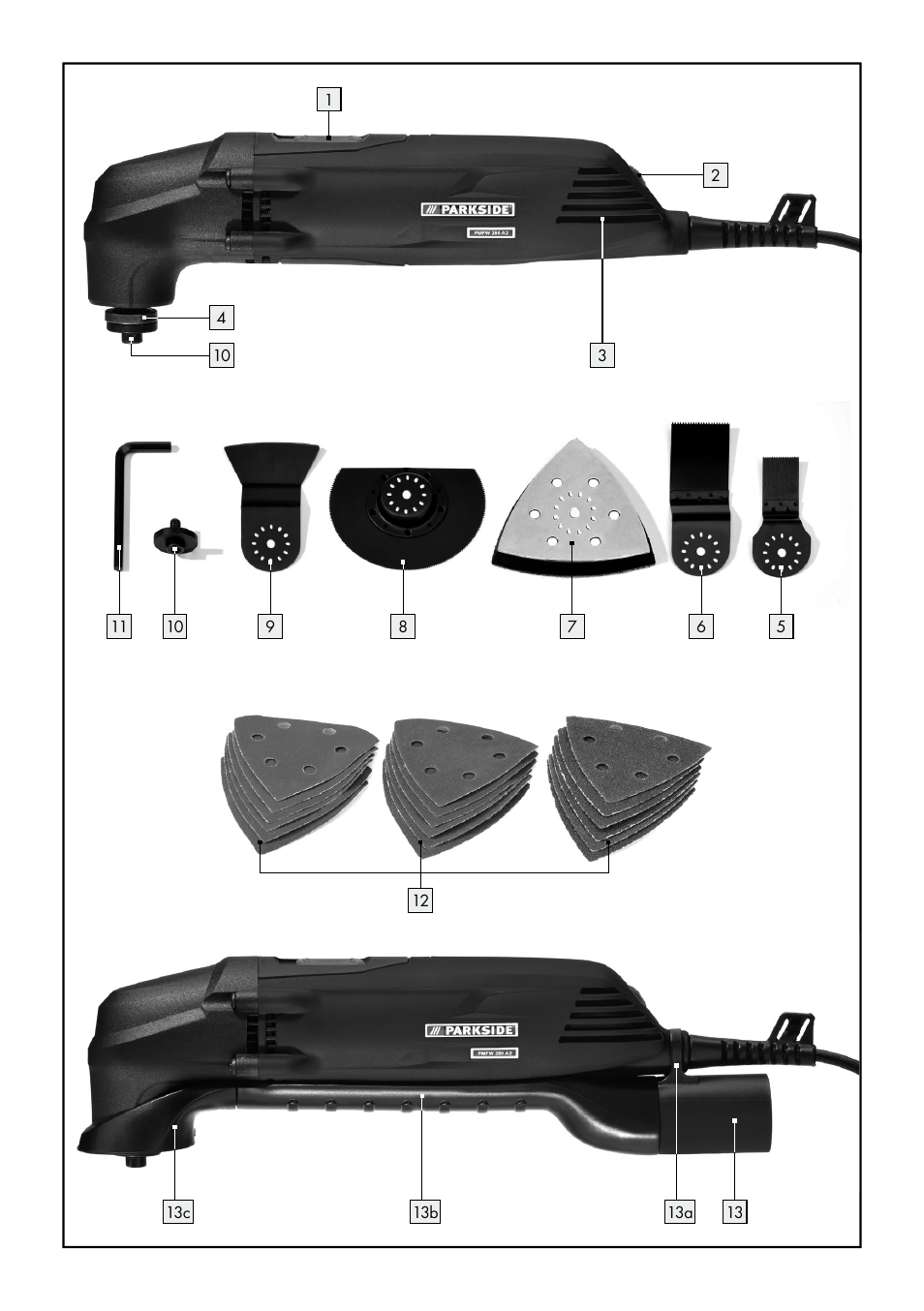 Parkside PMFW 280 A2 User Manual | Page 3 / 55