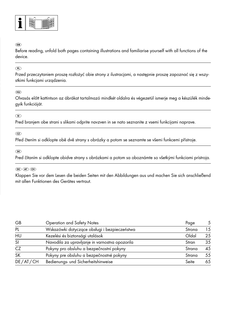 Parkside PMFW 280 A2 User Manual | Page 2 / 75