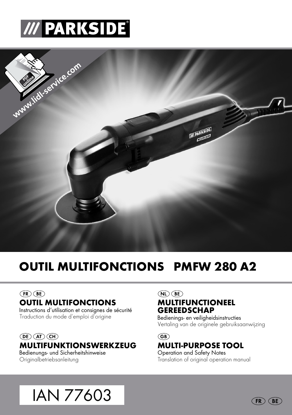 Parkside PMFW 280 A2 User Manual | 44 pages