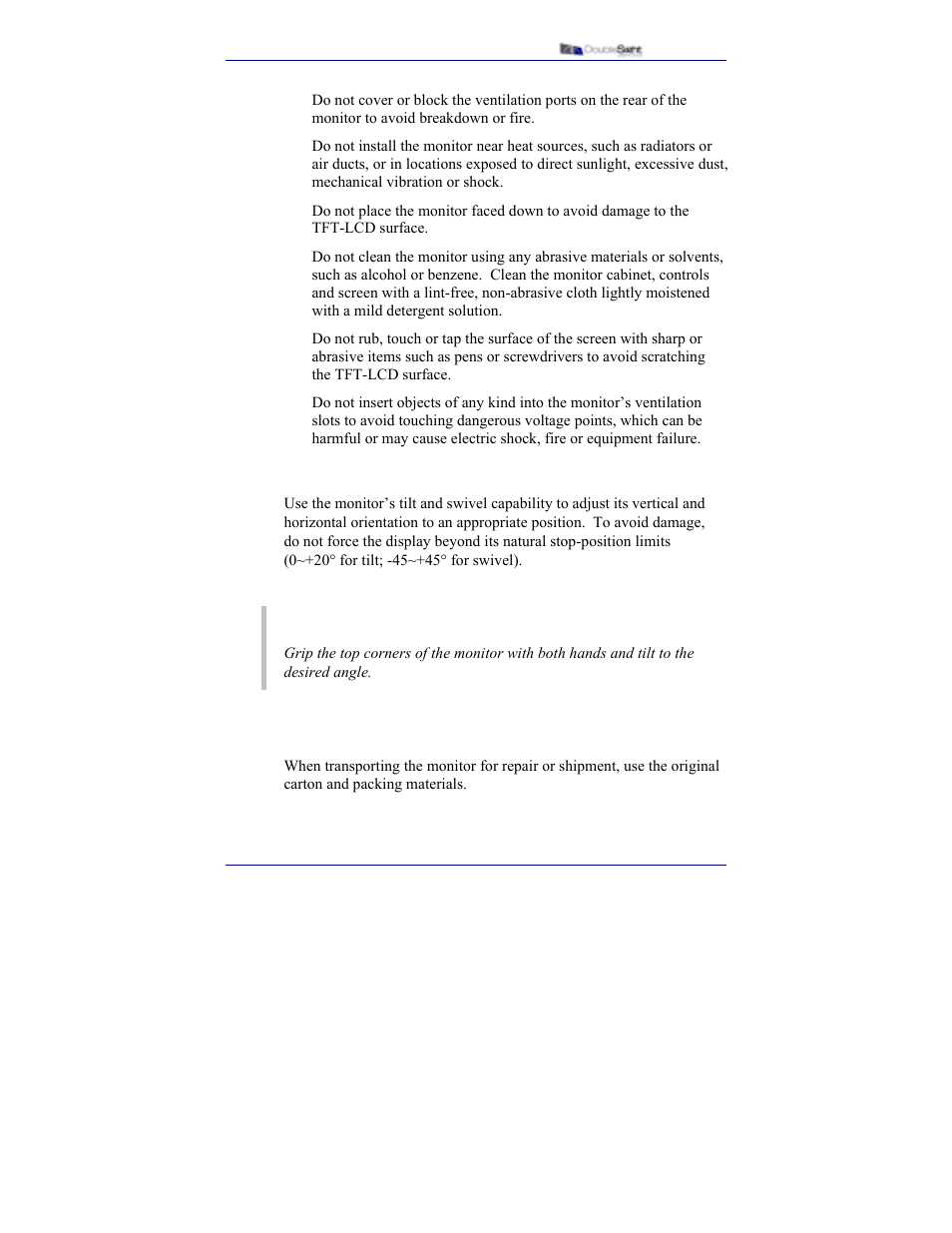 DoubleSight Displays DS-15xx User Manual | Page 13 / 53