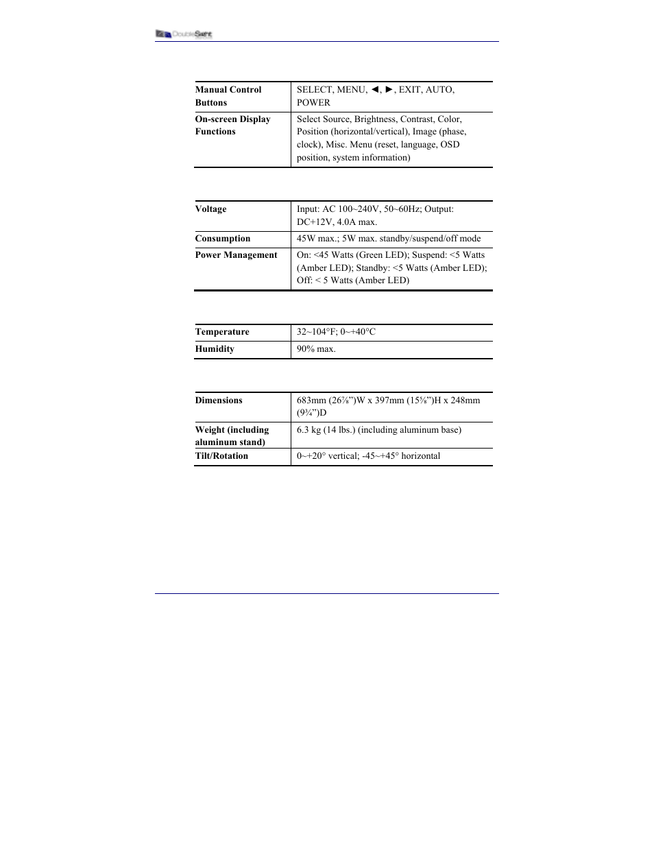 DoubleSight Displays DS-15xx User Manual | Page 40 / 53