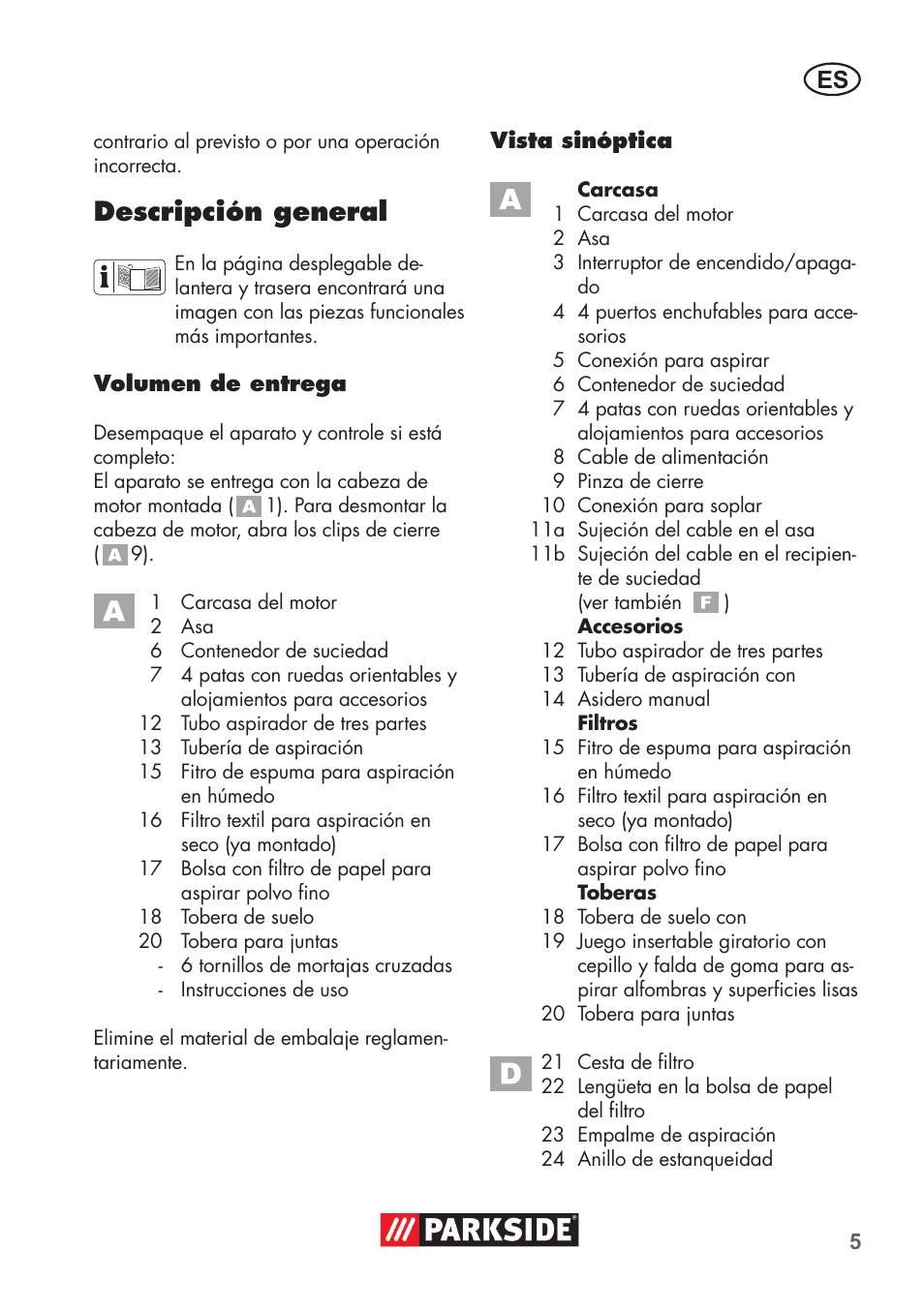 Descripción general | Parkside PNTS 1300 B2 User Manual | Page 5 / 60
