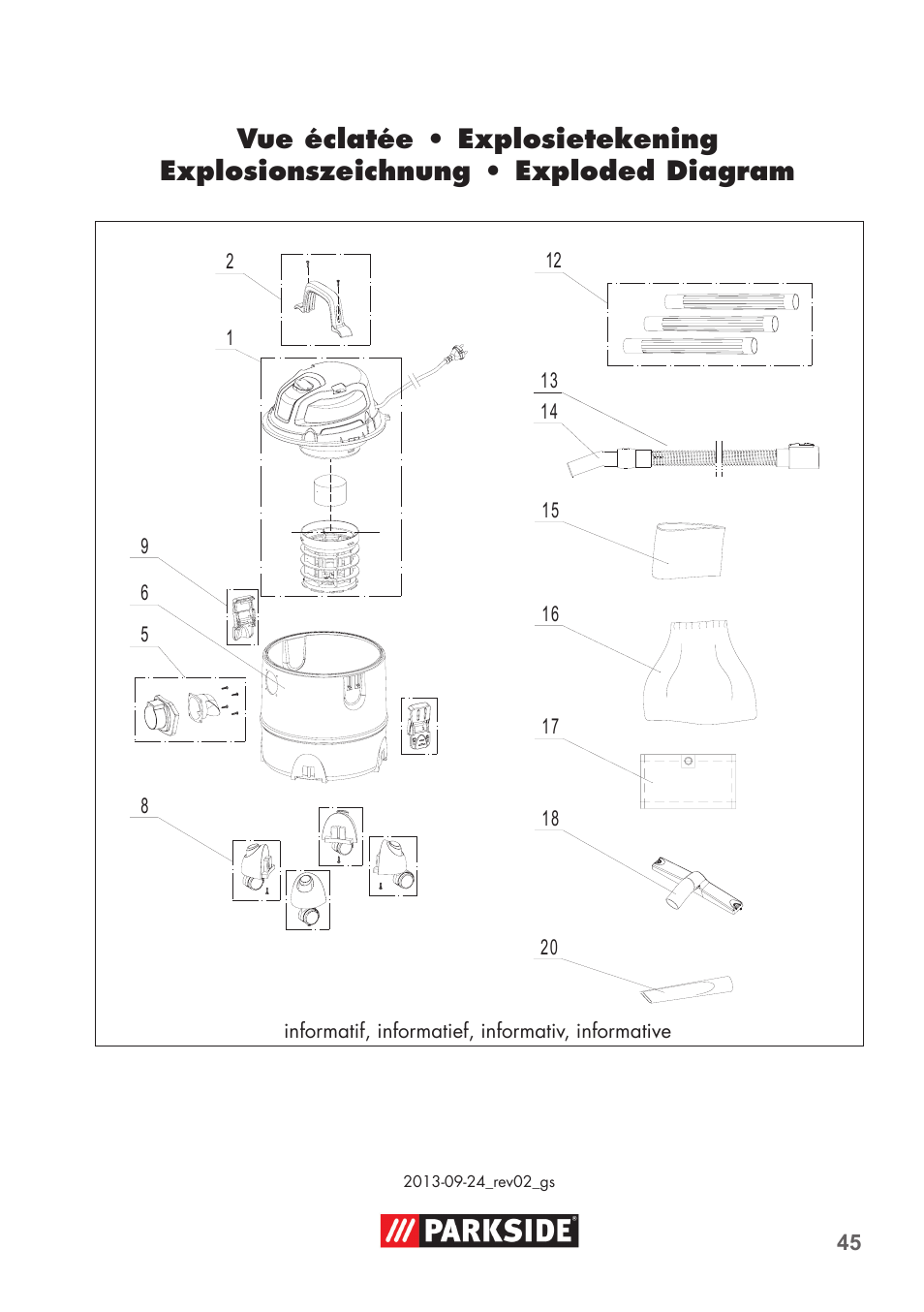 Parkside PNTS 1300 B2 User Manual | Page 45 / 48