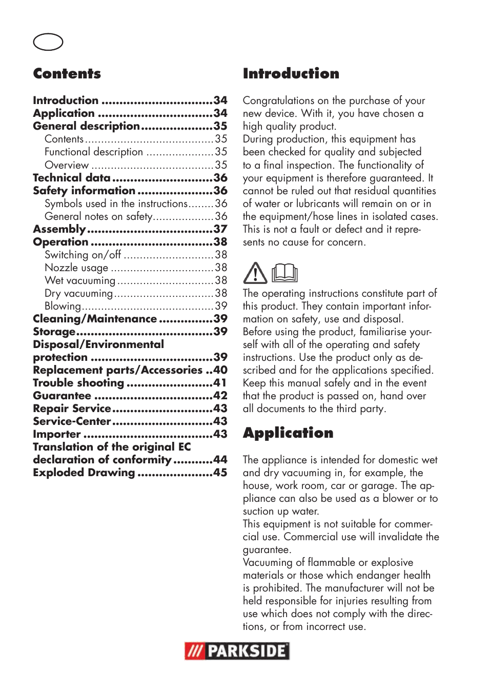 Parkside PNTS 1300 B2 User Manual | Page 34 / 48