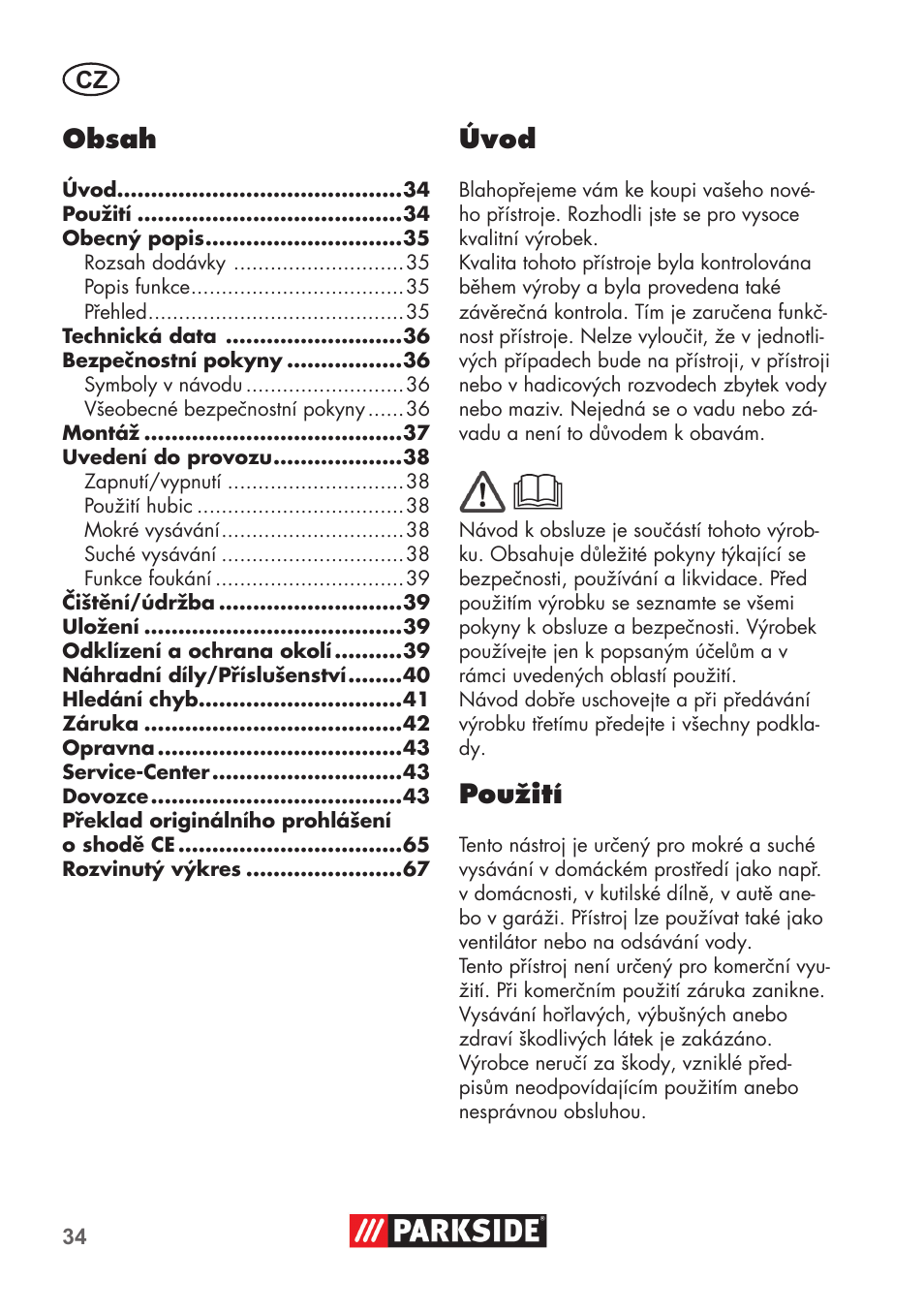 Parkside PNTS 1300 B2 User Manual | Page 34 / 68