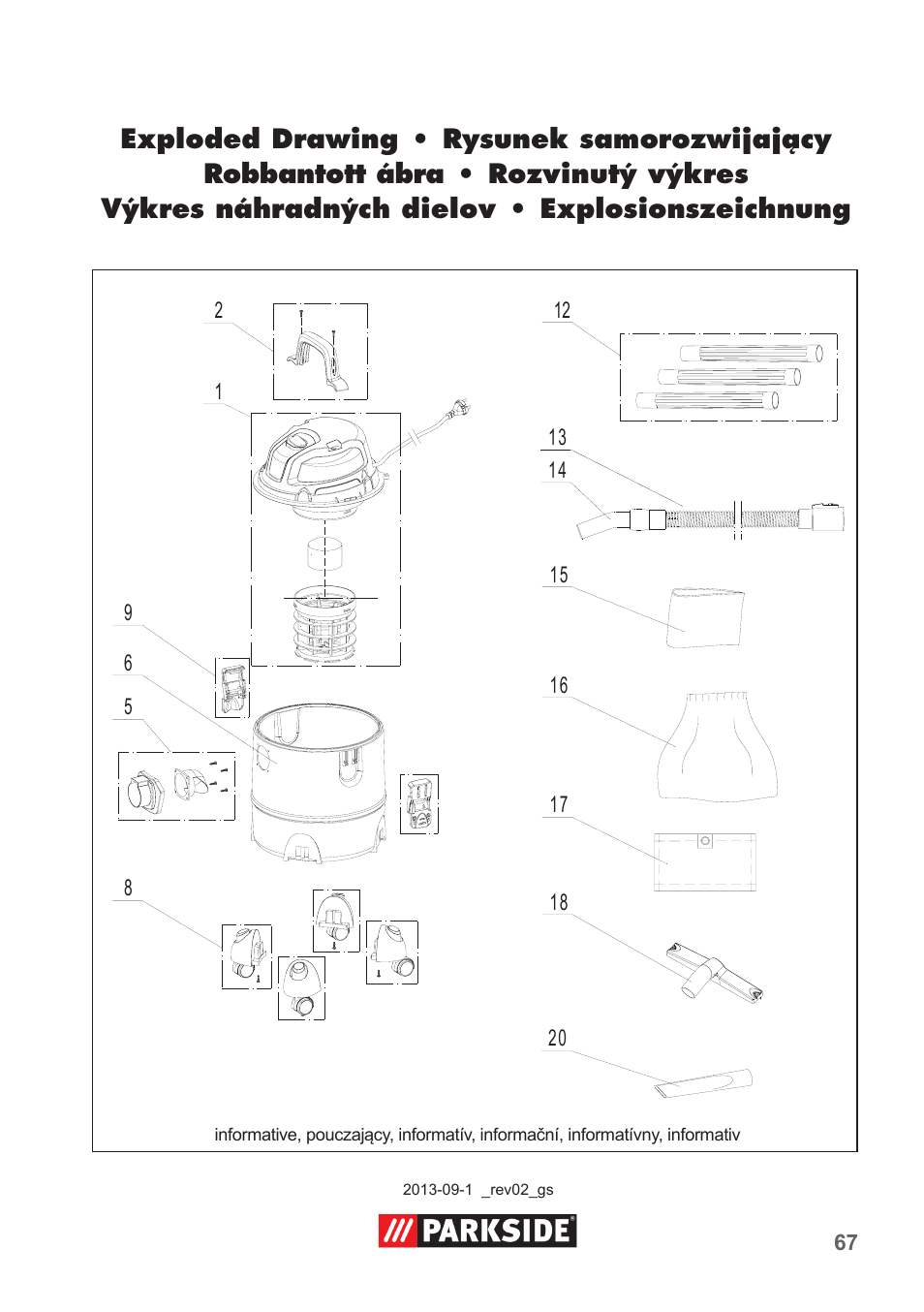 Parkside PNTS 1300 B2 User Manual | Page 67 / 68