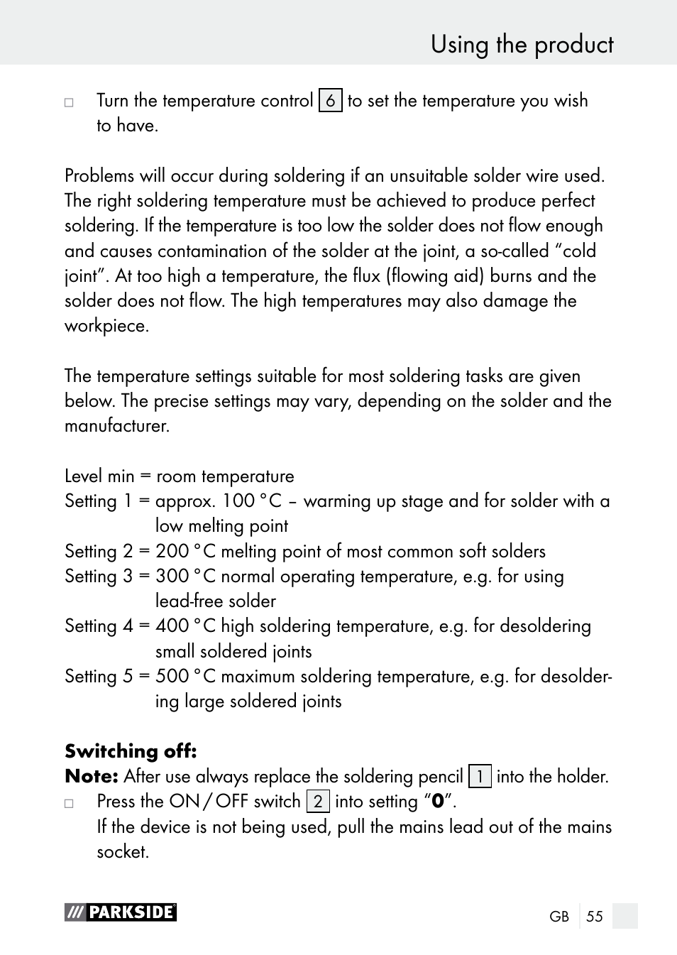 Parkside PLS 48 B1 User Manual | Page 55 / 60