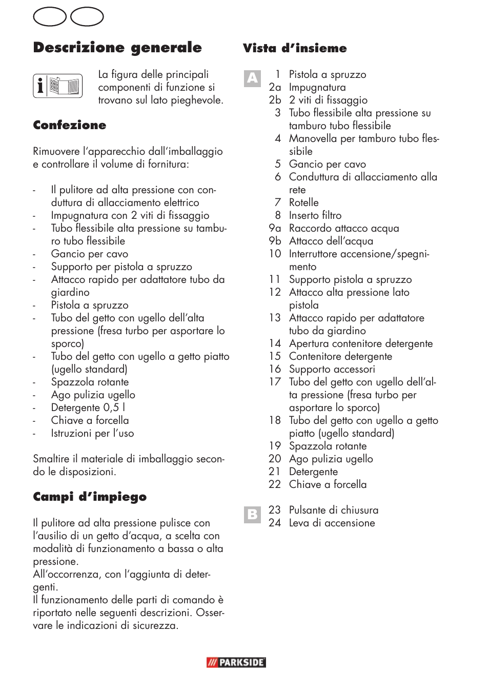 It mt, Descrizione generale | Parkside PHD 150 C2 User Manual | Page 18 / 70