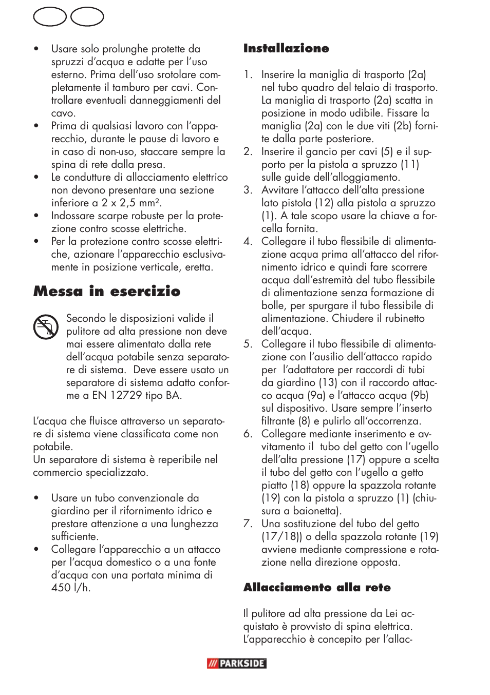 It mt, Messa in esercizio | Parkside PHD 150 C2 User Manual | Page 22 / 70