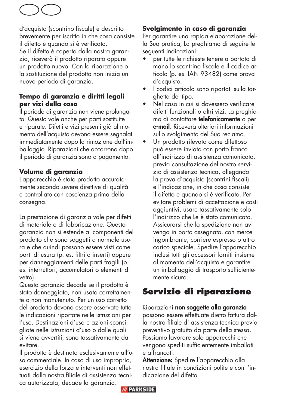 It mt, Servizio di riparazione | Parkside PHD 150 C2 User Manual | Page 28 / 70